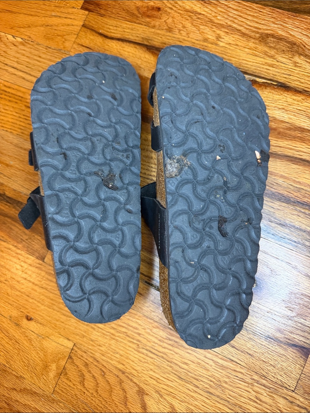 Birkenstock Black Two-Strap Sandals with Toe Loop - Picture 3 of 4